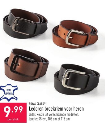 ALDI Lederen broekriem voor heren aanbieding