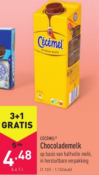 ALDI Chocolademelk 4 x 1 liter aanbieding