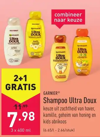 ALDI Shampoo ultra doux 3 x 400ml aanbieding
