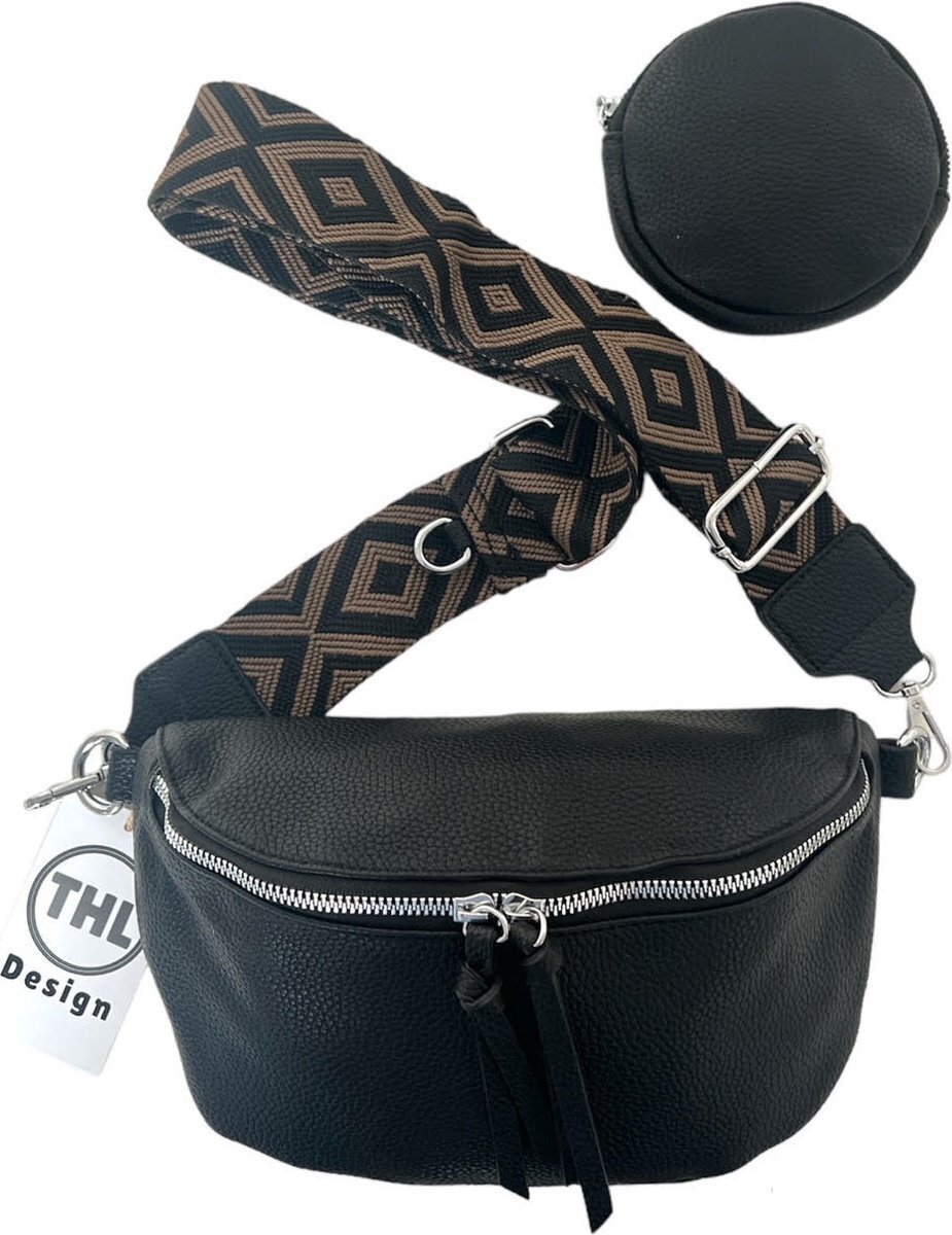Thl design dames crossbody tas klein schoudertasje heuptasje