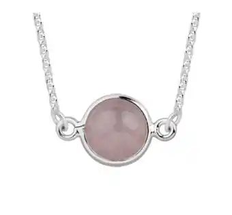 La rosa princesa rozenkwarts goddess ketting roze - zilver
