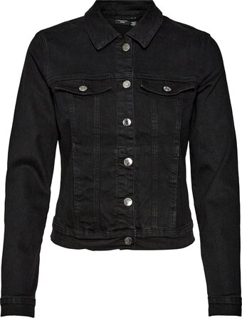 Bol.com Vero moda vmluna ls slim dnm jacket mix ga noos dames jas - maat s aanbieding
