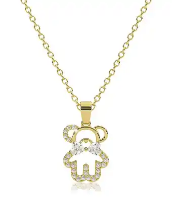 Bol.com Malinsi ketting dames met zirkonia beertje - goudkleurig - 41+4cm verstelbaar - kettingen vrouw - cadeau voor haar - verjaard aanbieding