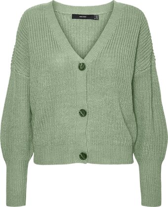 Bol.com Vero moda vmlea ls v-neck cuff cardigan noos dames vest - maat m aanbieding