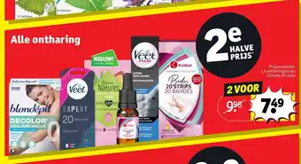 Alle ontharing, Prijsvoorbeeld: 2 x ontharingsstrips lichaam 20 stuks