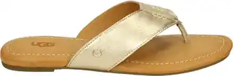 Bol.com Ugg w carey flip dames slippers - goud/metallic - maat 38 aanbieding