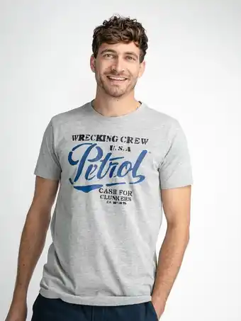 Bol.com Petrol industries - heren logo t-shirt - grijs - maat xl aanbieding