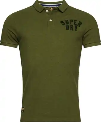 Bol.com Superdry vintage superstate polo heren poloshirt - groen - maat xl aanbieding