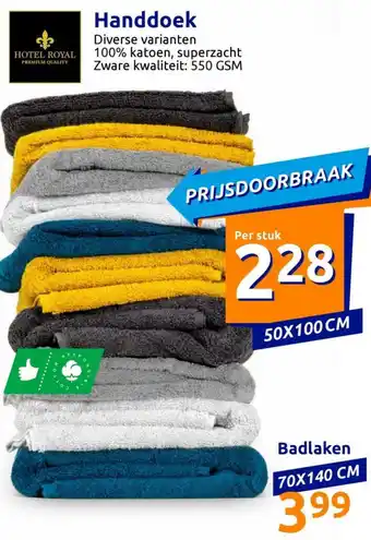Action Handdoek 50 x 100 cm aanbieding