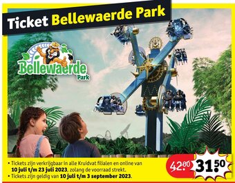 Kruidvat Ticket Bellewaerde Park aanbieding