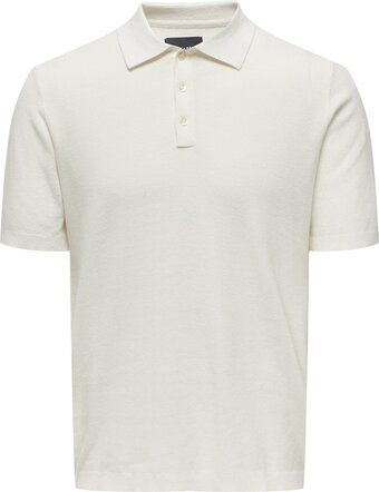 Only & sons onsward reg ss moss stitch polo knit heren trui - maat l