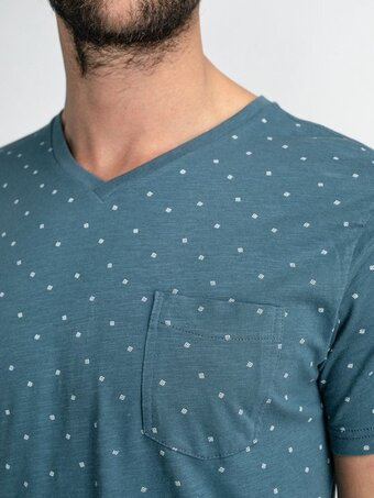 Bol.com Petrol industries - heren print t-shirt - blauw - maat xl aanbieding