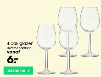 4 Pak Glazen