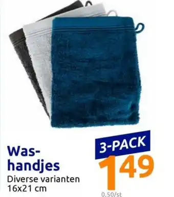 Action Washandjes 16x21 cm aanbieding