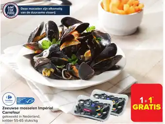 Carrefour Market Zeeuwse mosselen Impérial Carrefour kaliber 55-65 stuks/kg aanbieding