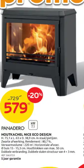 Brico Panadero houtkachel nice eco design aanbieding