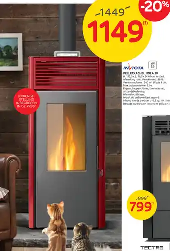 Brico Inviota pelletkachel nola 10 aanbieding