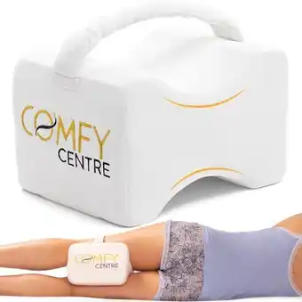 Comfycentre kniekussen met band voor in bed - orthopedisch & ergonomisch beenkussen - traagschuim - zijslaapkussen - zijslape