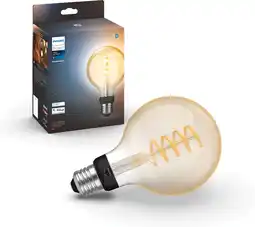 Bol.com Philips hue filament lichtbron e27 globelamp g93 - warm tot koelwit licht - klein - 1-pack - bluetooth aanbieding