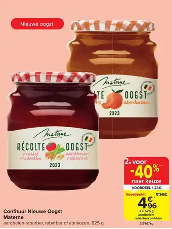 Carrefour Market Confituur Nieuwe Oogst Materne 2 x 625 g aanbieding