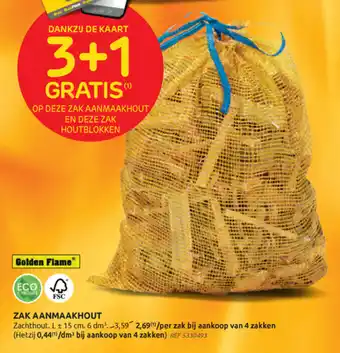 Brico Zak aanmaakhout 3+1 gratis aanbieding