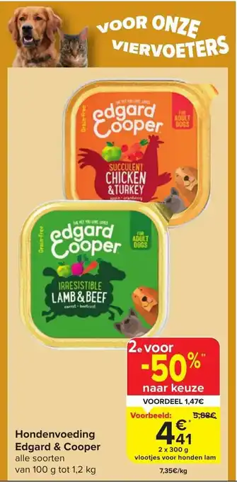 Carrefour Market Hondenvoeding Edgard & Cooper 2 x 300 g edgard Cooper aanbieding