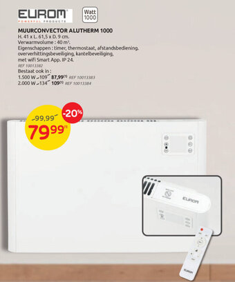 Brico Muurconvector alutherm 1000 aanbieding