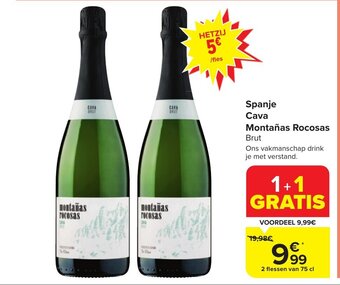 Carrefour Market Spanje Cava Montañas Rocosas 75 cl aanbieding