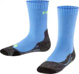 Bol.com Falke tk2 wandelen anti blaren, anti zweet merino wol sportsokken kinderen blauw - maat 27-30 aanbieding