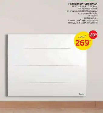 Brico Sauter Inertieradiator sibayak aanbieding