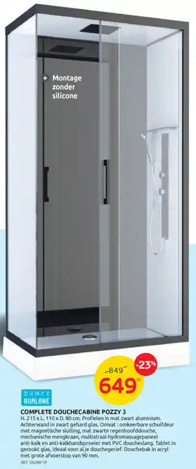 Brico Complete douchcabine pozzy 3 aanbieding