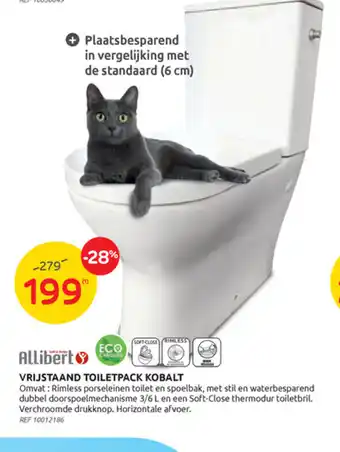 Brico Allibert vrijstaand toiletpack kobalt aanbieding