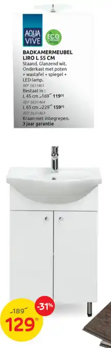 Brico Badkamermeubel liro L 55 cm aanbieding