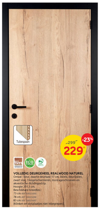 Brico Volledig deurgeheel realwood naturel aanbieding