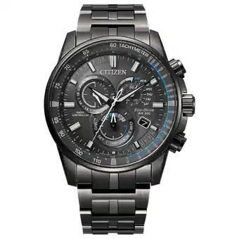 Citizen pcat horloge - citizen heren horloge - grijs - diameter 42.5 mm - kleur gecoat roestvrij staal