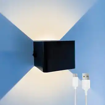 Bol.com Lussono oplaadbare wandlamp - draadloze wandlamp op accu - 2 jaar garantie - magnetische bevestiging - zonder boren aanbieding