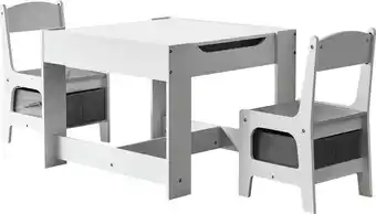 Bol.com Kindertafel met 2 stoeltjes - speeltafel - tekentafel - bouwtafel kinderen aanbieding