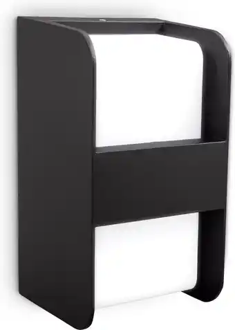 B.k.licht - buiten wandlamp - wandlamp voor buiten - netstroom - metalen - rechthoekige - zwarte wandlampen - met 1 lichtpunt