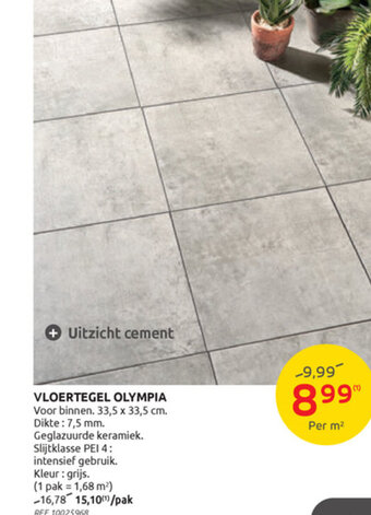 Brico Vloertegel olympia aanbieding