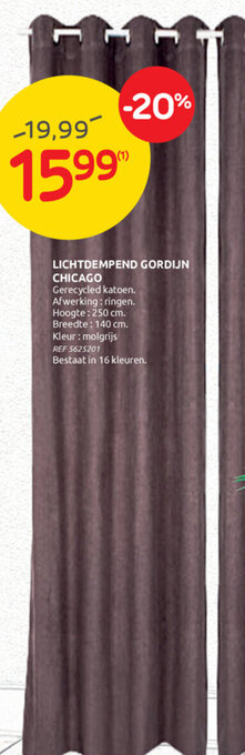 Lichtdempend gordijn chicago