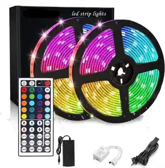 Bol.com Wick waterproof led light strip 10 meter - 16 kleuren lichtstrip - dimbaar - inclusief 44 toetsen afstandsbediening aanbieding