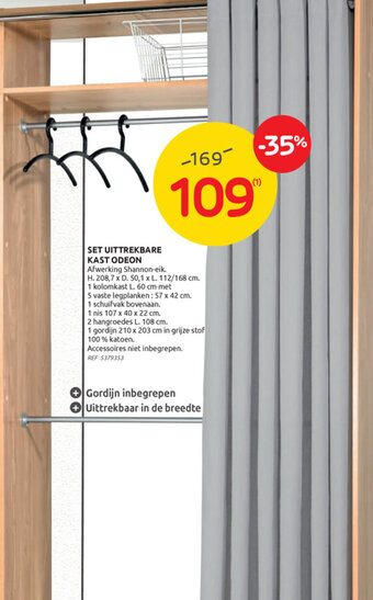 Brico Set uittrekbare kast odeon aanbieding