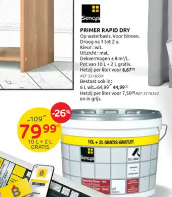 Brico Primer rapid dry 10 L + 2 L aanbieding
