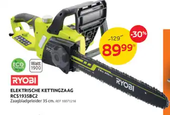 Brico Ryobi elektrische kettingzaag RCS1935BC2 1900 watt aanbieding