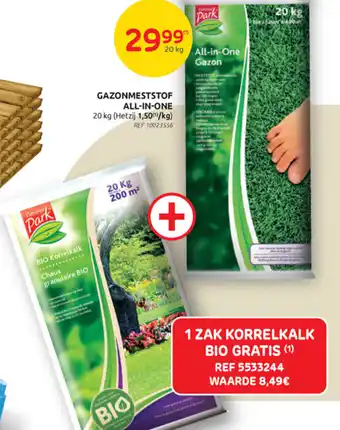 Brico Gazonmeststof all-in-one 20 kg aanbieding