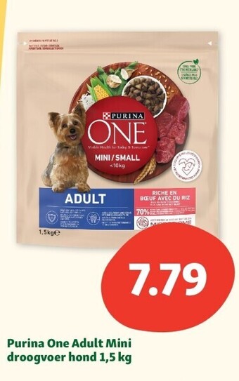 Maxi Zoo Purina one adult mini droogvoer hond 1,5 kg aanbieding