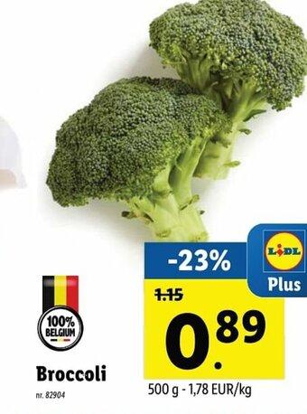 Lidl Broccoli 500g aanbieding