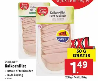 Lidl Kalkoenfilet 200g aanbieding