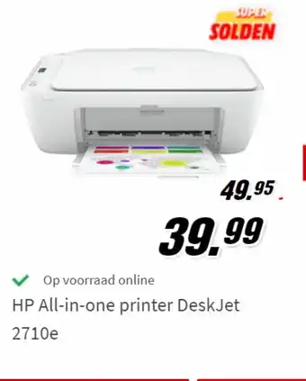 MediaMarkt HP All-in-one printer DeskJet 2710e aanbieding