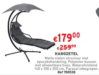 Trafic HANGZETEL 140 x 100 x 200 cm. Parasol inbegrepen. Ref 780538 aanbieding